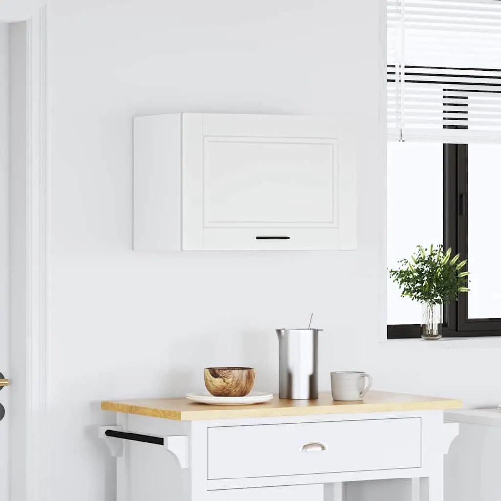 Kitchen Wall Cabinet White Engineered Wood Storage Organizer Wall-Mounted