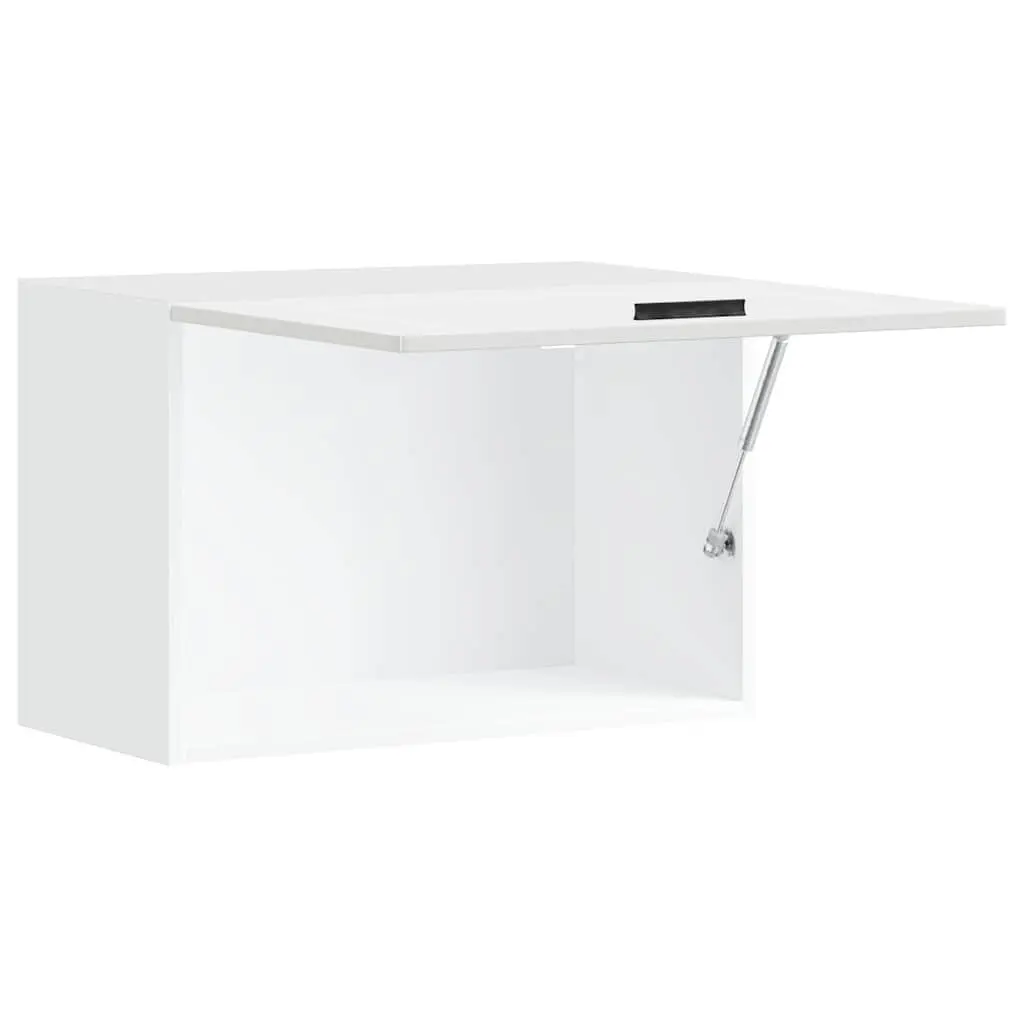Kitchen Wall Cabinet White Engineered Wood Storage Organizer Wall-Mounted