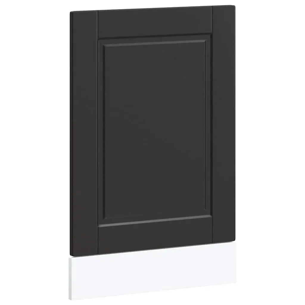 Dishwasher Panel Black Engineered Wood 45x57cm