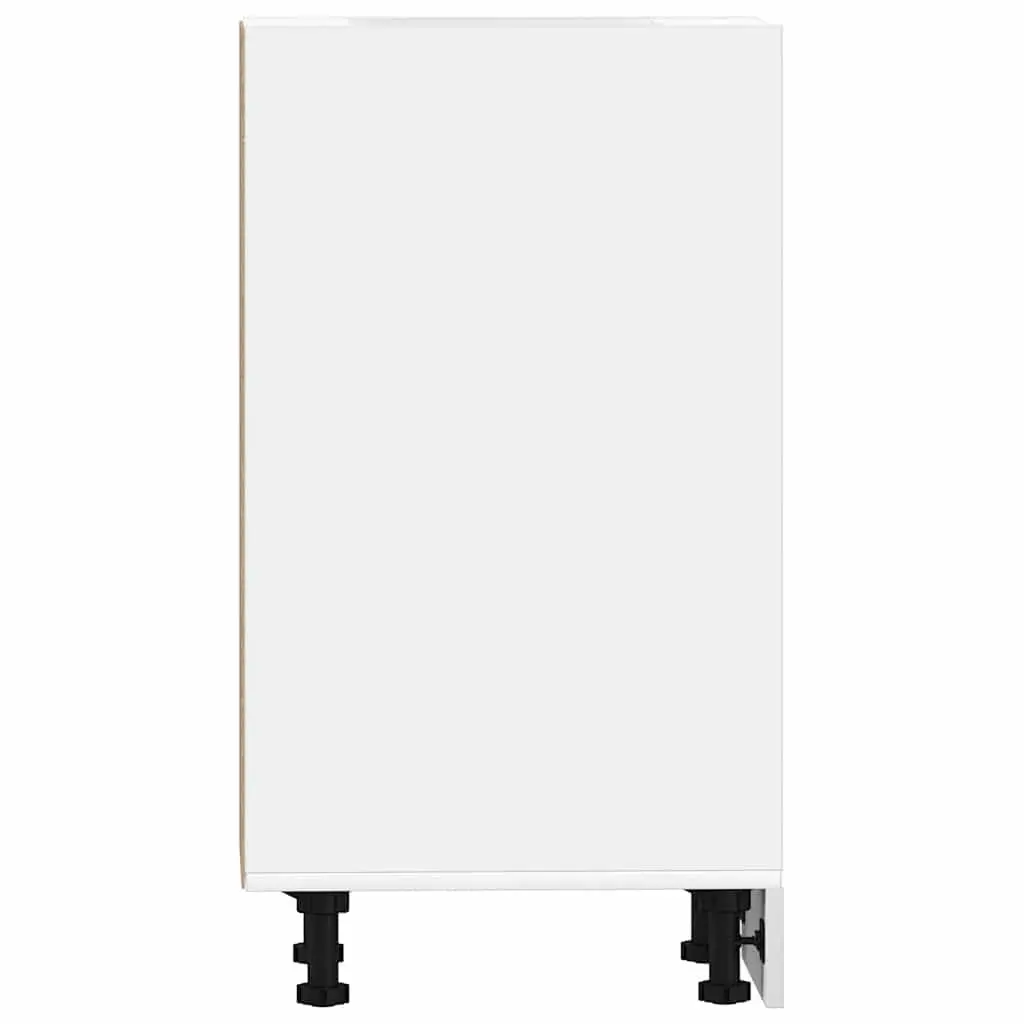 Bottom Kitchen Cabinet White Storage Cupboard Engineered Wood 30x44.5x81.5cm