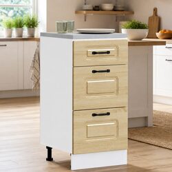 Kitchen Base Cabinet High Gloss White Storage Cupboard Engineered Wood