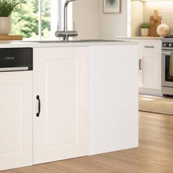 Kitchen Base Cabinet White High Gloss Engineered Wood Storage Cupboard Organizer