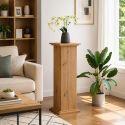 Plant Display Stand 3-Tier Storage Cabinet Engineered Wood Brown 31x30x90cm