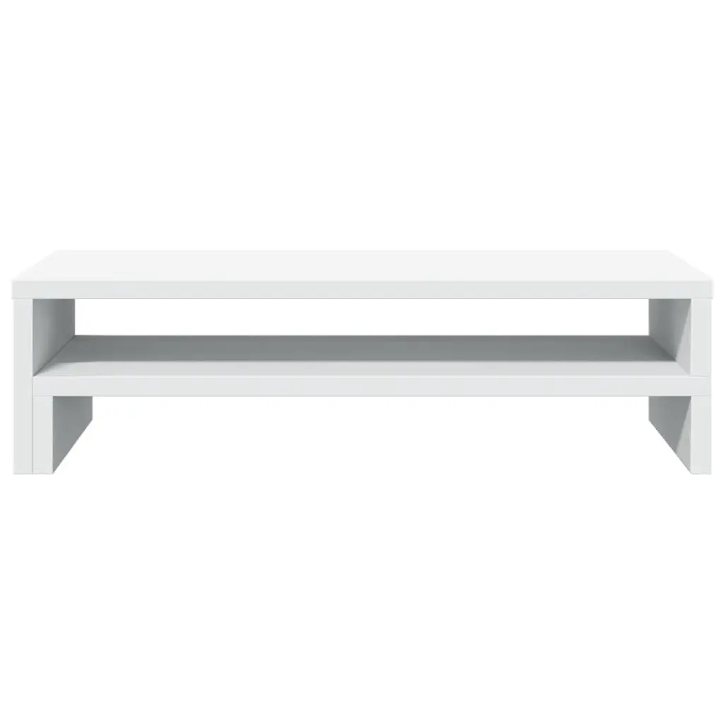 Monitor Stand White Computer Riser Desk Organizer Storage Platform Office