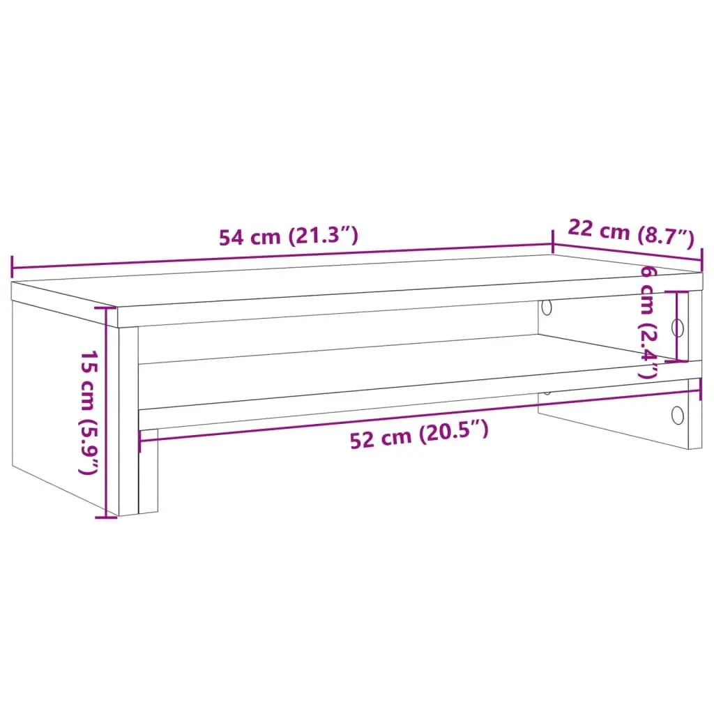Monitor Stand White Computer Riser Desk Organizer Storage Platform Office