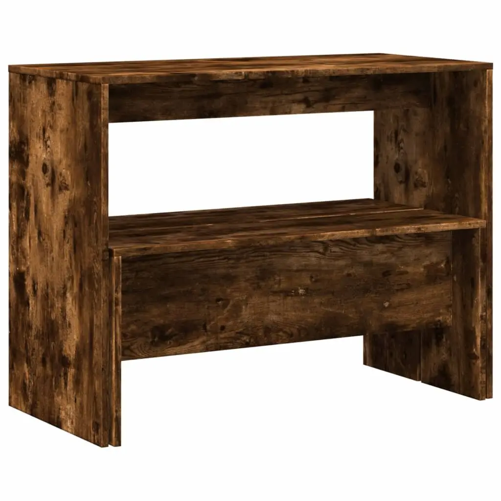 Dining Table and Bench Set 3 Piece Engineered Wood Brown