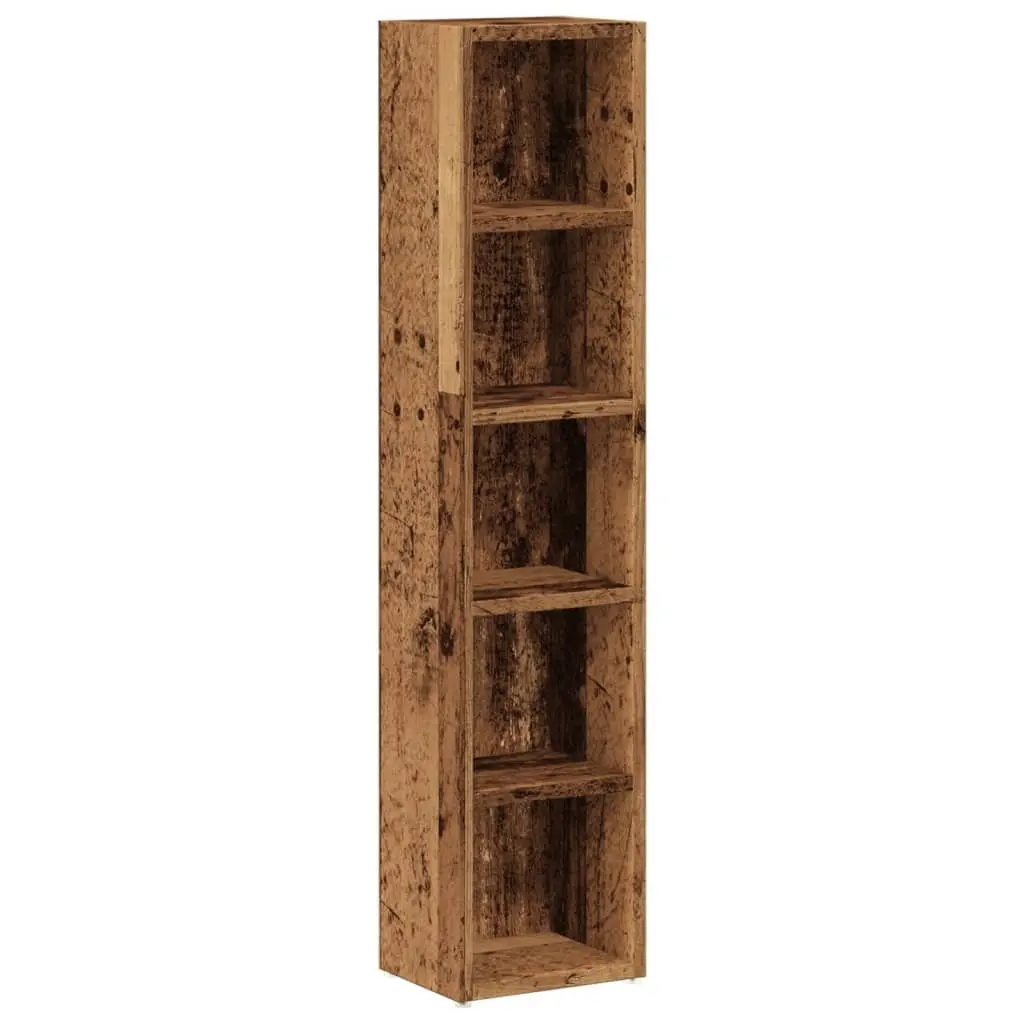 CD Storage Cabinet 2 Piece Set Brown Engineered Wood Media Rack Shelving Unit