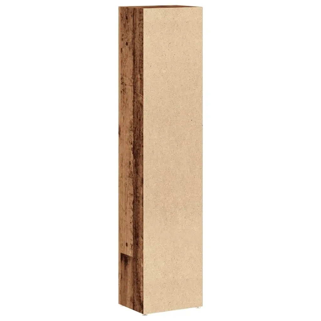 CD Storage Cabinet 2 Piece Set Brown Engineered Wood Media Rack Shelving Unit