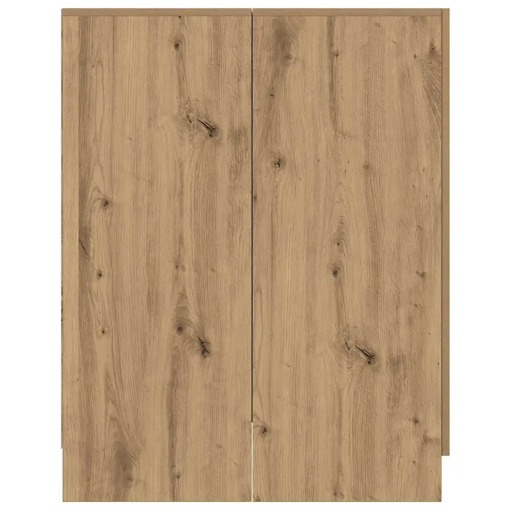 Washing Machine Cabinet 2 Door Storage Cupboard Artisan Oak Engineered Wood Bathroom Laundry