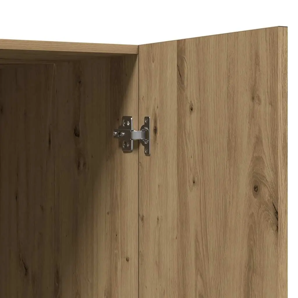 Washing Machine Cabinet 2 Door Storage Cupboard Artisan Oak Engineered Wood Bathroom Laundry