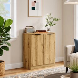 Brown Sideboard Buffet Cabinet Storage Engineered Wood 60x30x70cm Display Unit