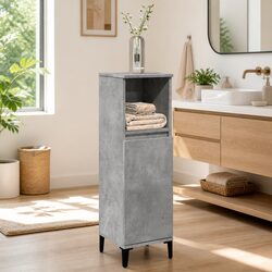 Bathroom Vanity Cabinet Grey Storage Unit Engineered Wood 30x30x100 cm