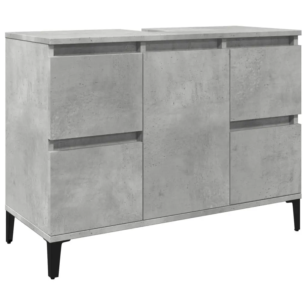 Bathroom Sink Cabinet Vanity Unit Storage Grey 80x33x60cm