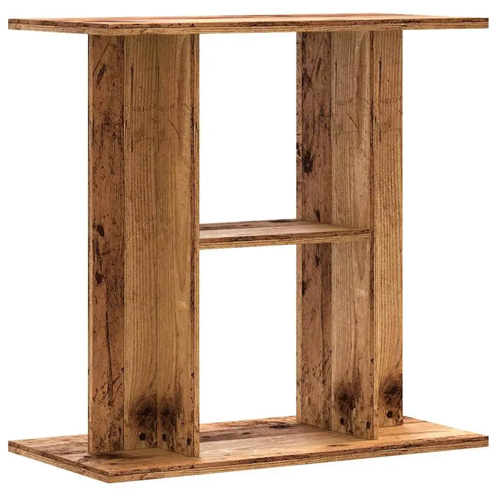 Aquarium Stand Engineered Wood 60x30x60 cm Old Wood Look 3 Tier Storage