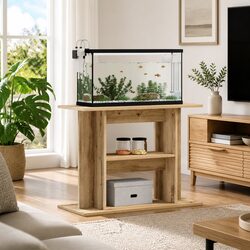 Aquarium Stand 80x35x60 cm Brown Engineered Wood 3 Tier Fish Tank Cabinet
