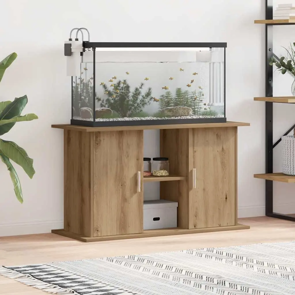 Aquarium Stand 3-Tier Fish Tank Display Cabinet Brown Engineered Wood Storage