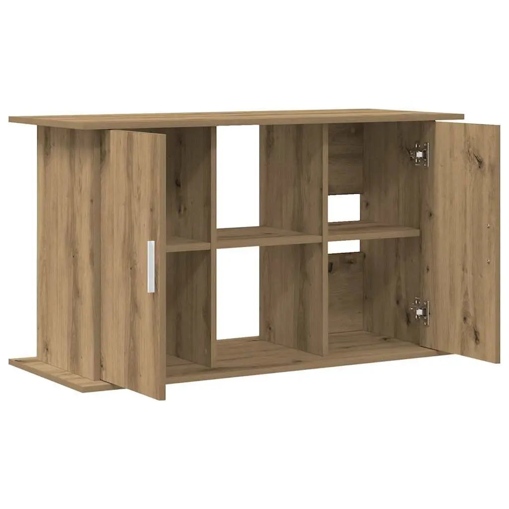 Aquarium Stand 3-Tier Fish Tank Display Cabinet Brown Engineered Wood Storage