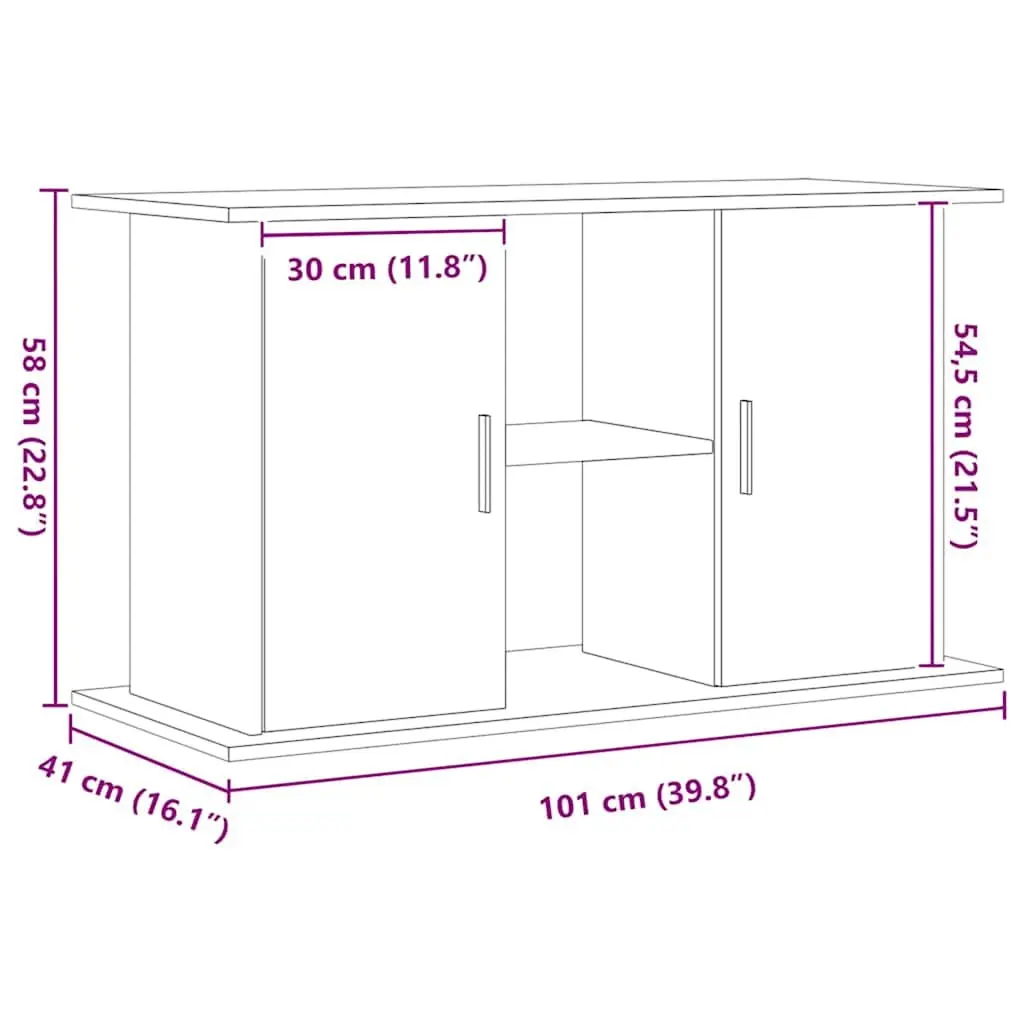 Aquarium Stand 3-Tier Fish Tank Display Cabinet Brown Engineered Wood Storage