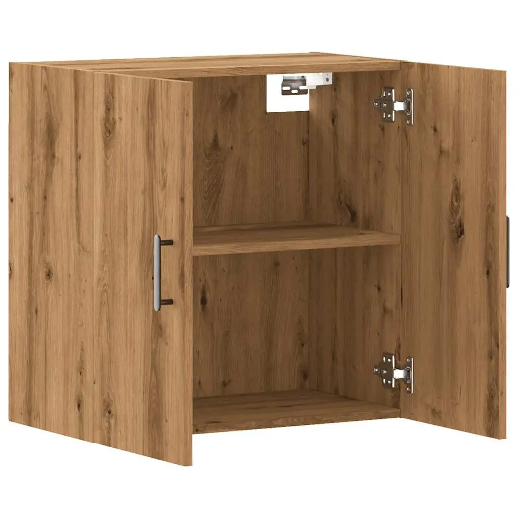 Wall Cabinet Storage Floating Engineered Wood Brown 60x31x60 cm