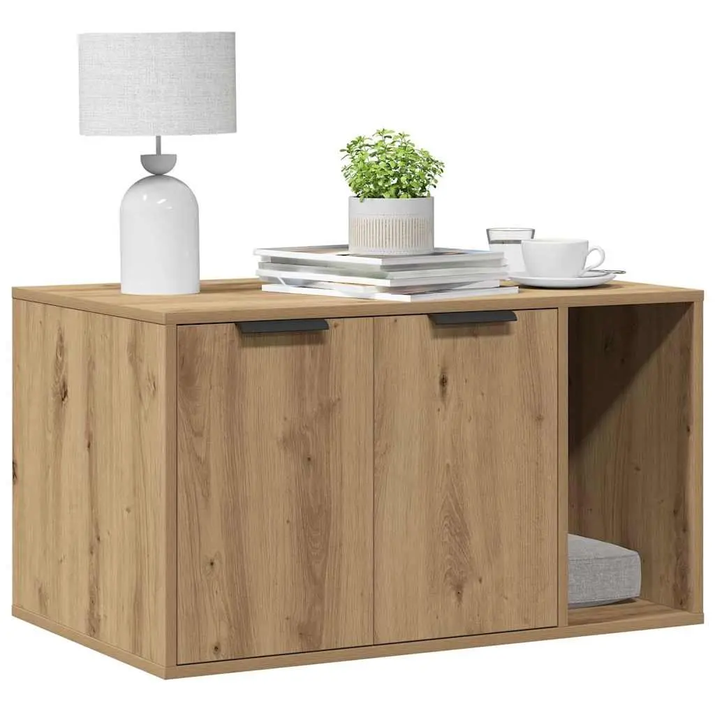 Cat Litter Box Enclosure Furniture Hidden Design Brown Side Table Cabinet