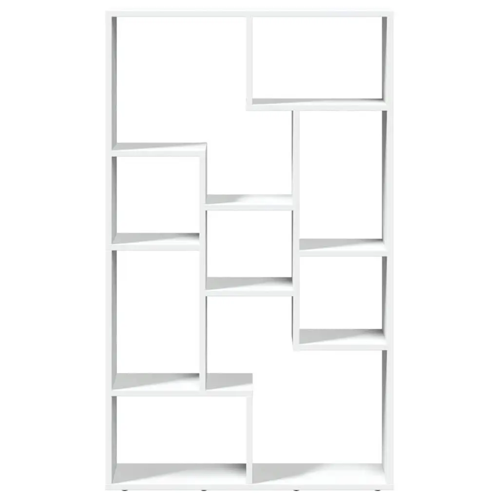 Bookcase Engineered Wood White 72x20x120.5 cm Shelving Unit Storage Display