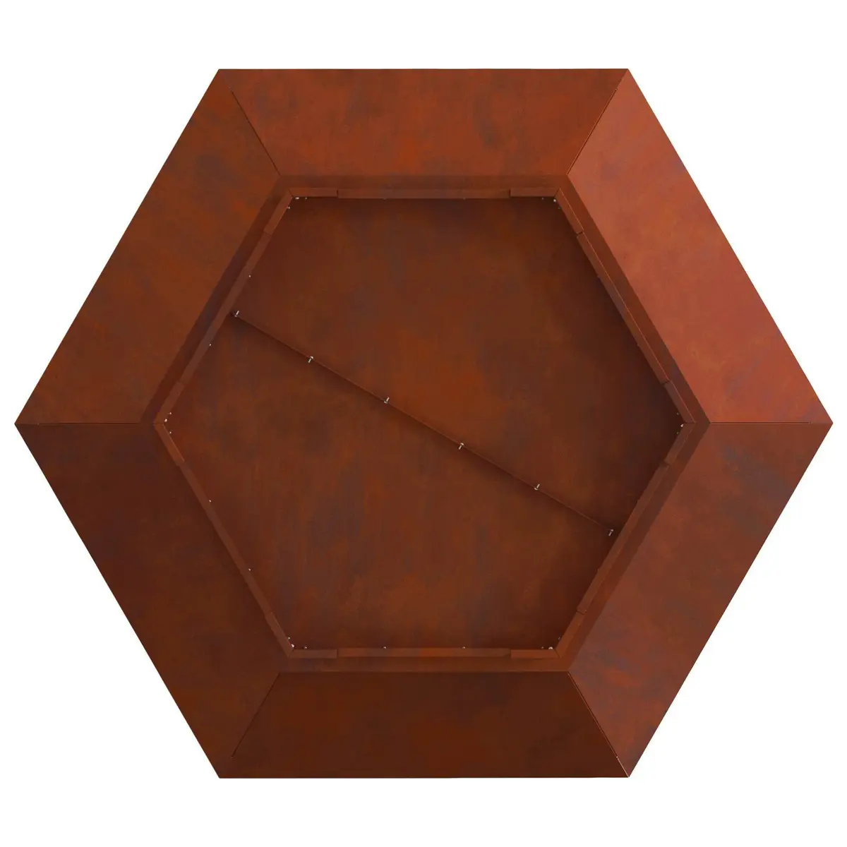 Fire Pit Outdoor Wood Burning Backyard Garden Heating Rusty Steel Weathering