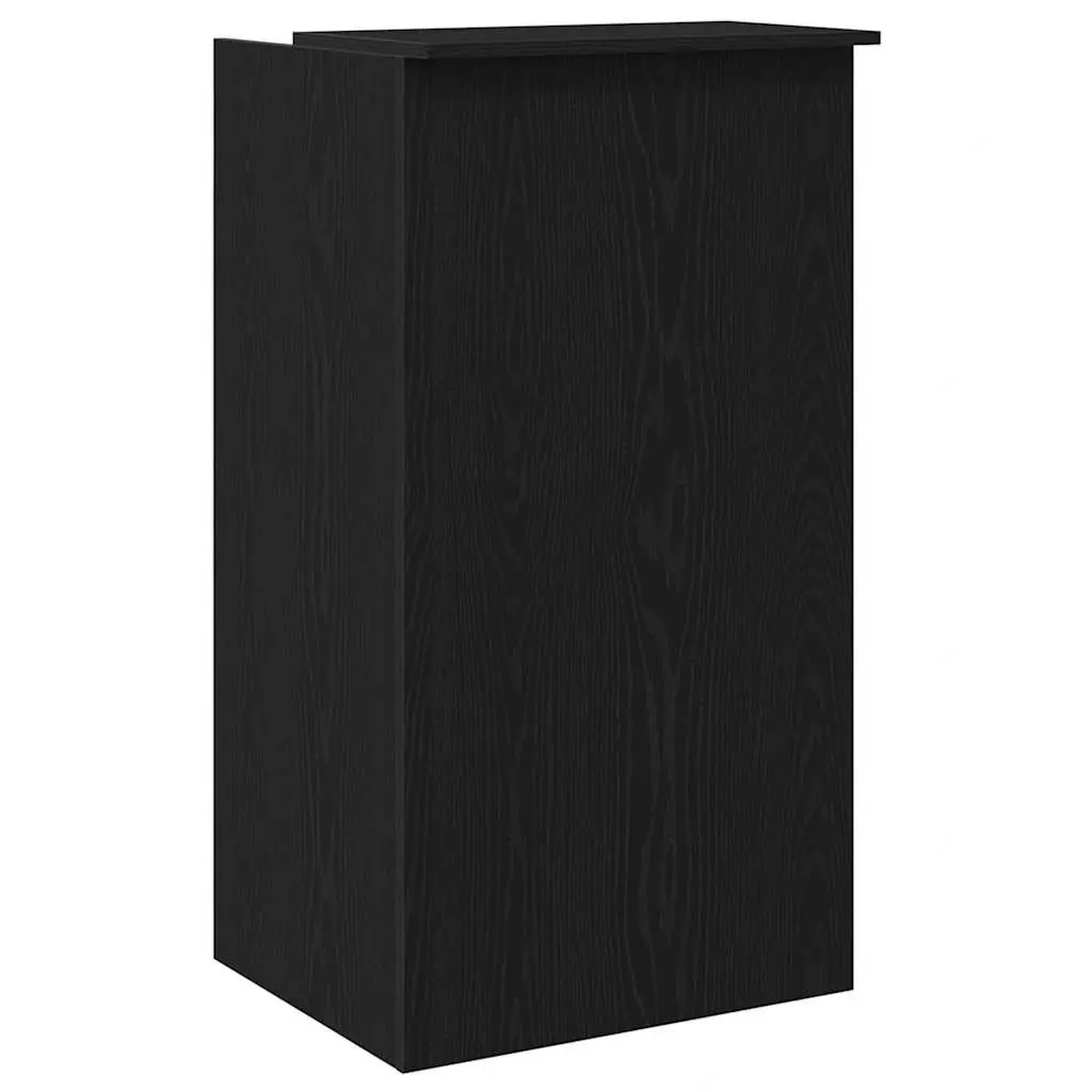 Reception Desk Black 55x50x1035 cm with Counter Storage Shelf Engineered Wood Office Furniture