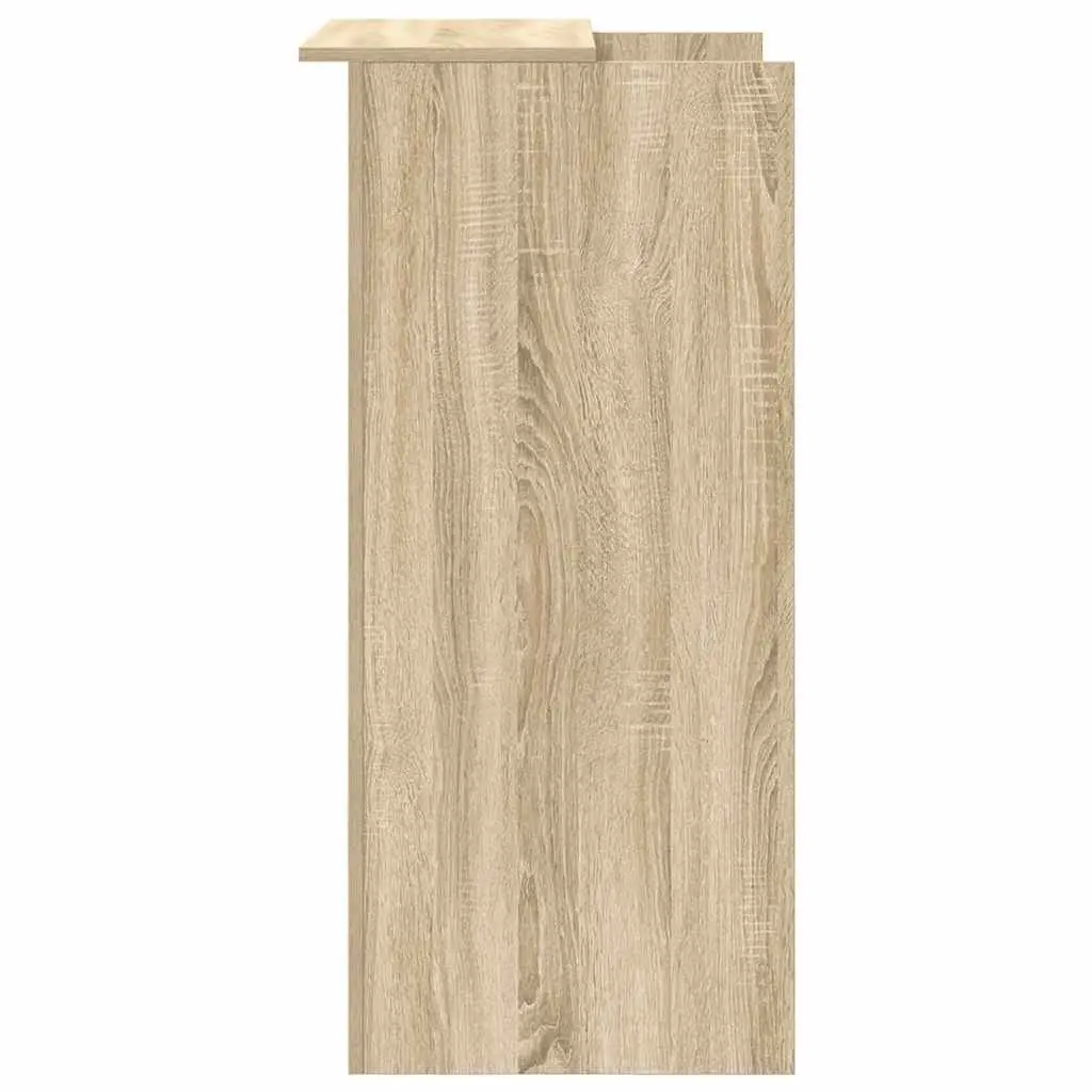 Reception Desk Brown Engineered Wood Office Counter 55x50x103.5cm with Storage Shelf