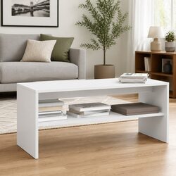 TV Cabinet White 100x40x40 cm Engineered Wood Storage Unit Living Room