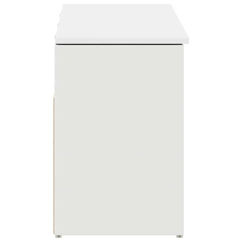 Shoe Bench White Storage Organiser Seating Entryway Hallway Footwear Rack