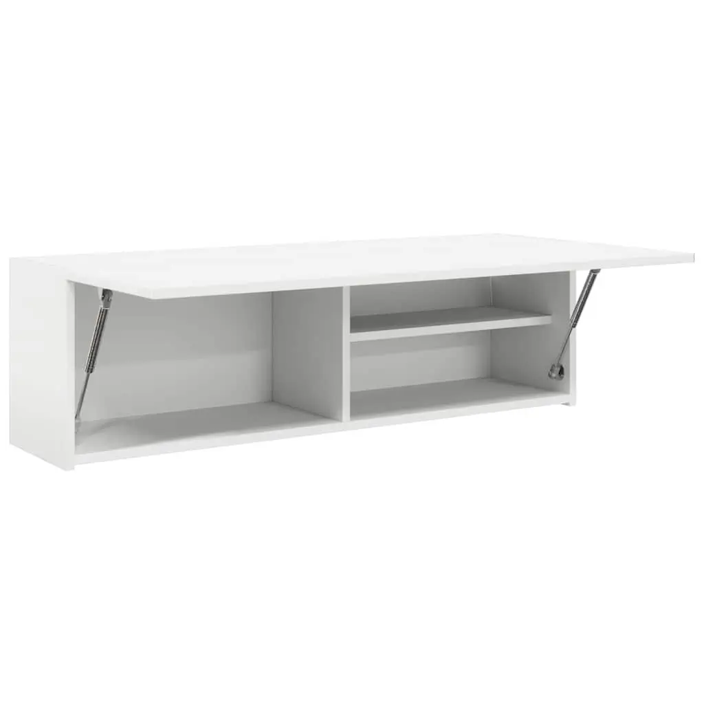 Bathroom Wall Cabinet 100x25x30 cm White Storage Vanity Unit Engineered Wood