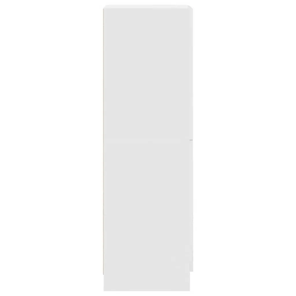 Kitchen Cabinet Engineered Wood Storage Unit with Doors and Shelves White 38 x 41.5 x 131.5 cm