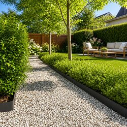 Garden Lawn Edging 10 Pieces Black Borders Steel Pathway Yard Landscape