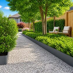Garden Border Edging 10 Pieces Anthracite Steel Lawn Edging Flexible Landscaping