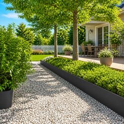 Garden Lawn Edging Borders 10 Pcs Steel Edger Landscape Pathway Yard Flower Bed