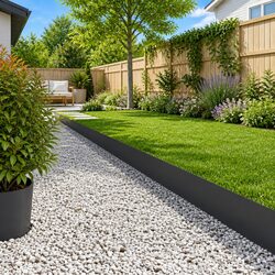 Lawn Edging 20 pcs Black 25x103 cm Cold-rolled Steel Garden Border Flexible