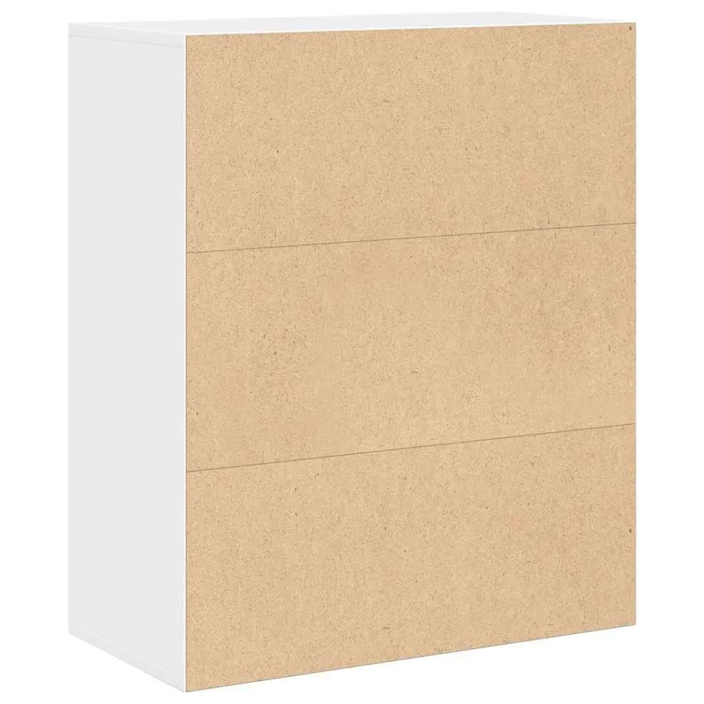 Book Cabinet Engineered Wood Storage Shelf 60x30x71.5 cm White
