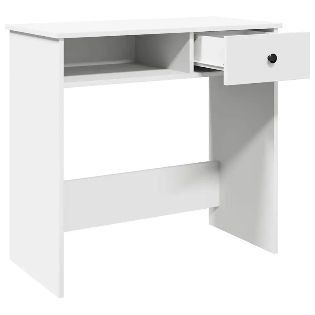 Writing Desk Engineered Wood 80x40x75cm White Home Office Study Workstation