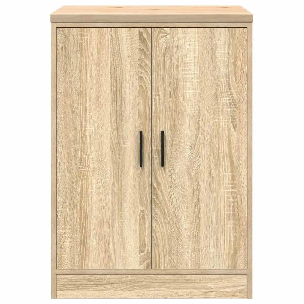 Garage Storage Cabinet Solid Wood Pine Sonoma Oak 60x51x85cm
