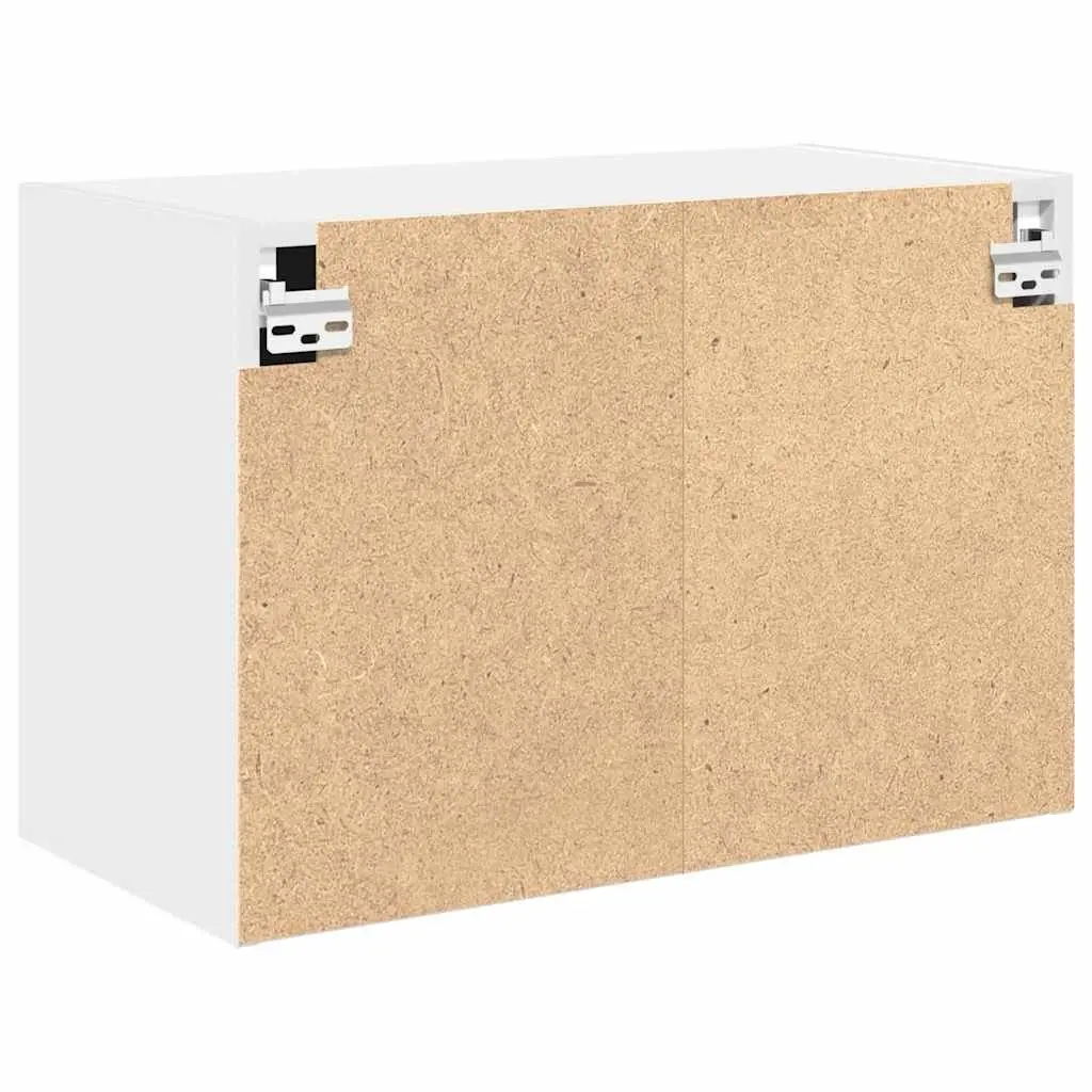 Wall Cabinet Engineered Wood White Storage Cupboard for Garage Organiser