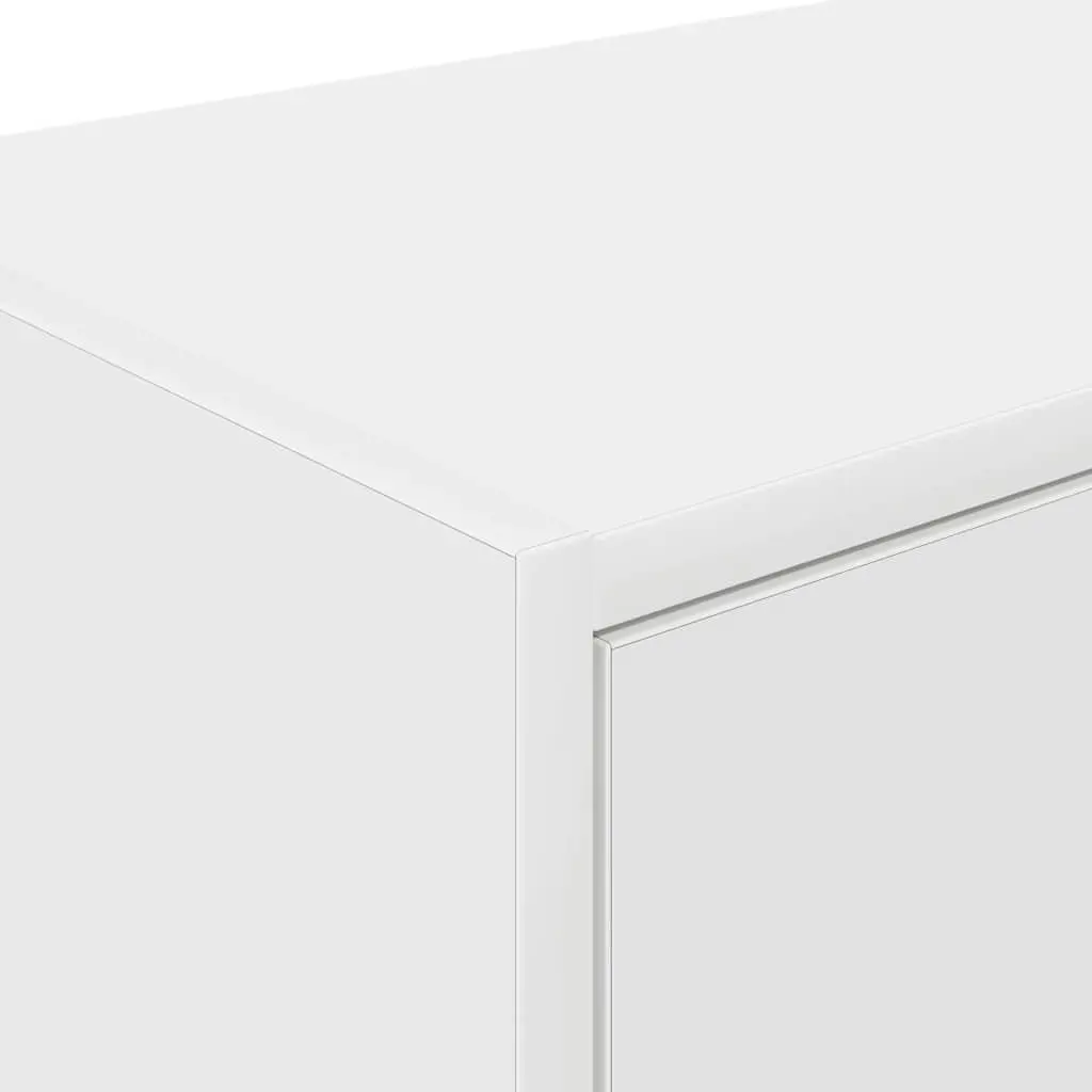 Wall Cabinet Engineered Wood White Storage Cupboard for Garage Organiser