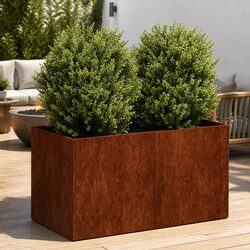 Raised Garden Planter Box Weathering Steel Open Bottom Outdoor Flower Bed