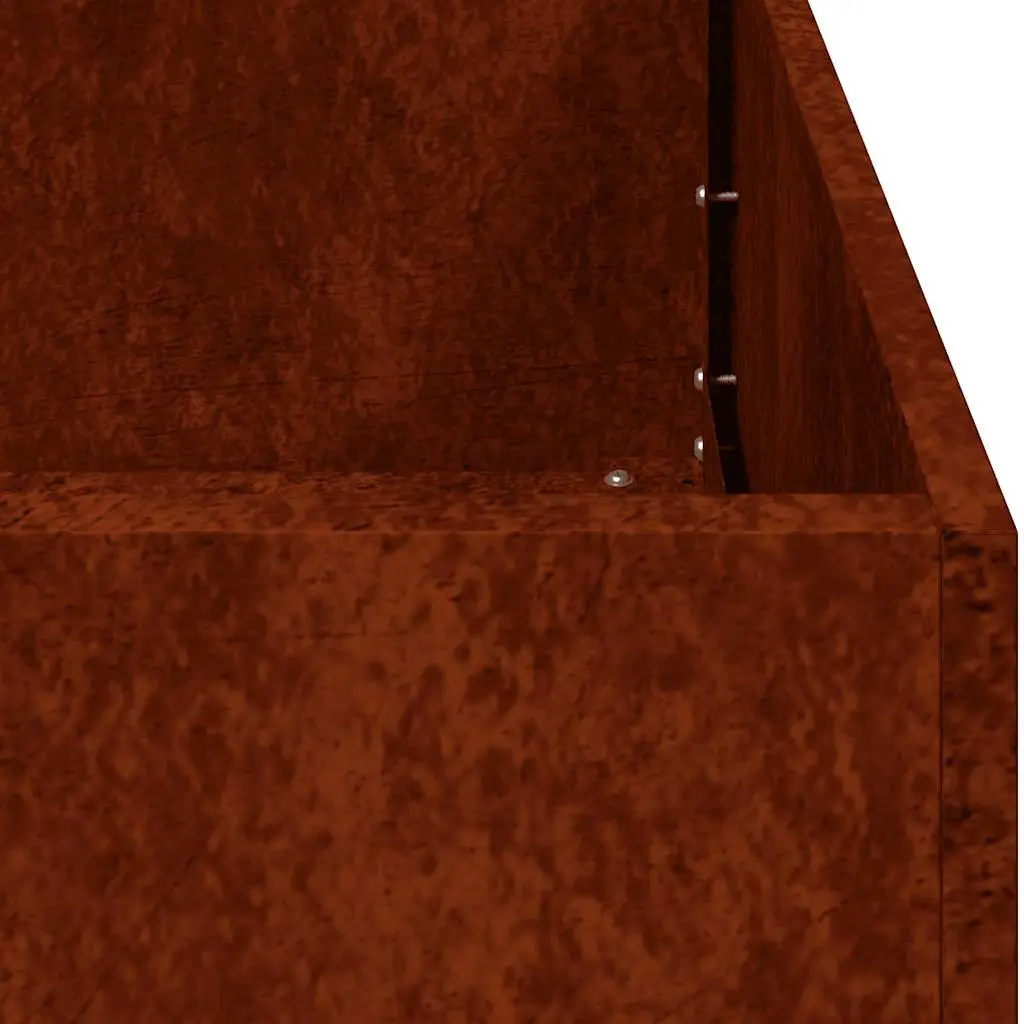 Raised Garden Planter Box Weathering Steel Open Bottom Outdoor Flower Bed