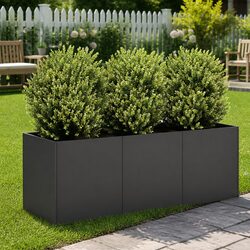 Raised Garden Planter Box Black 120x40x40 cm Outdoor Flower Bed Container