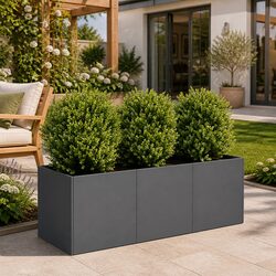 Cold-Rolled Steel Planter Box Anthracite 120x40x40cm Raised Garden Bed Outdoor