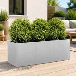Galvanised Steel Planter Raised Garden Bed Outdoor Patio Flower Box Large
