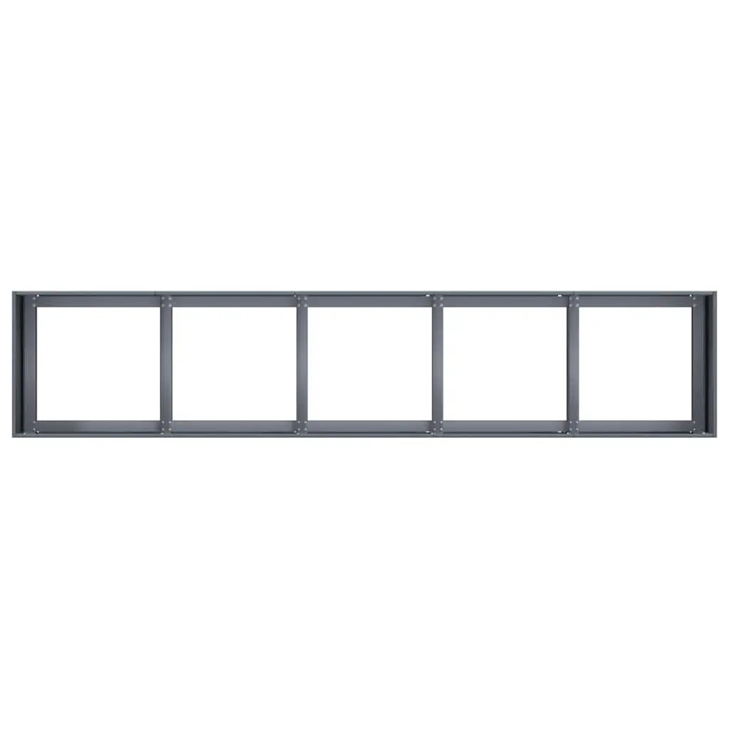 Large Raised Planter Box 200x40x40cm Anthracite Garden Flower Bed Outdoor
