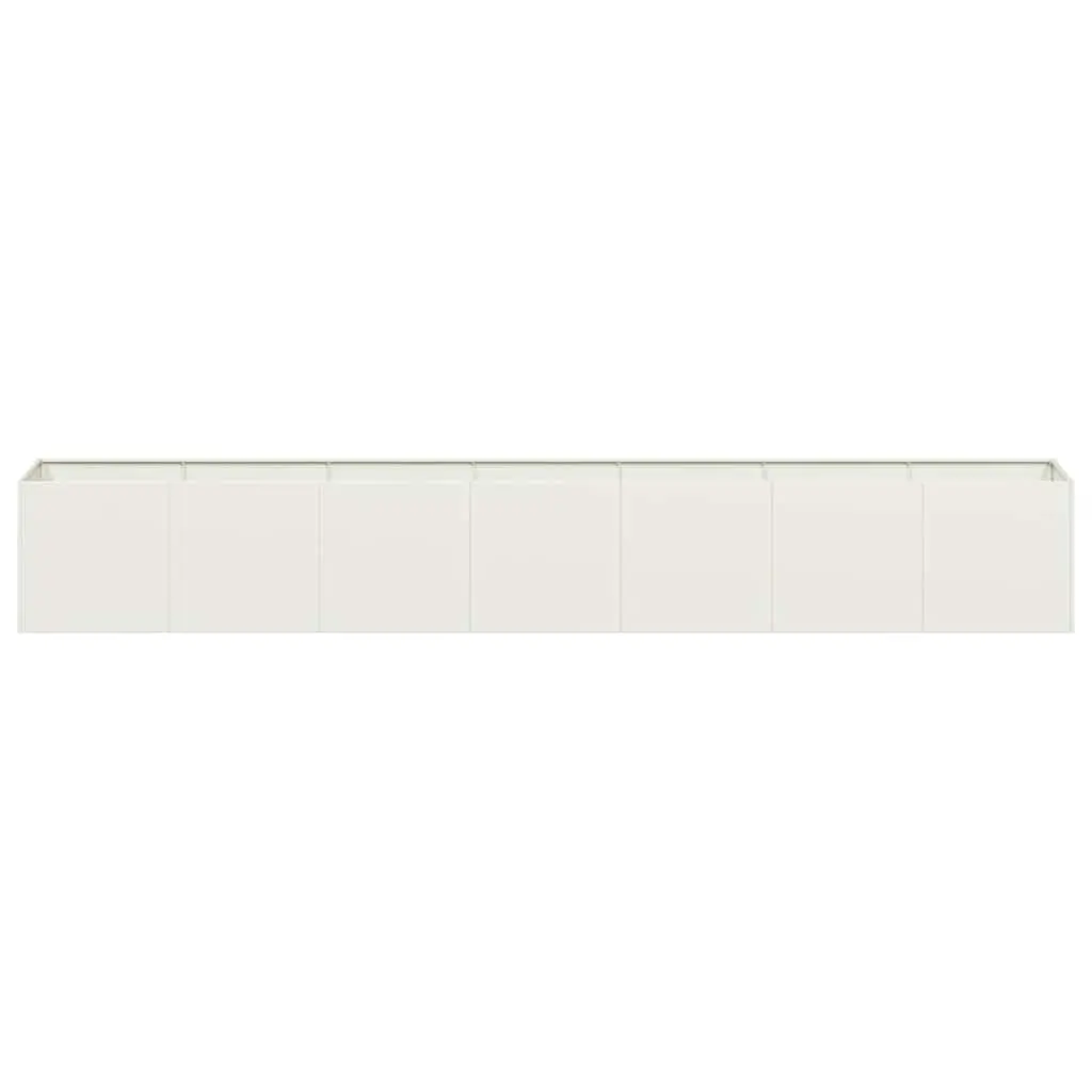 Cold-rolled Steel Planter White 280x40x40 cm Raised Garden Bed Outdoor