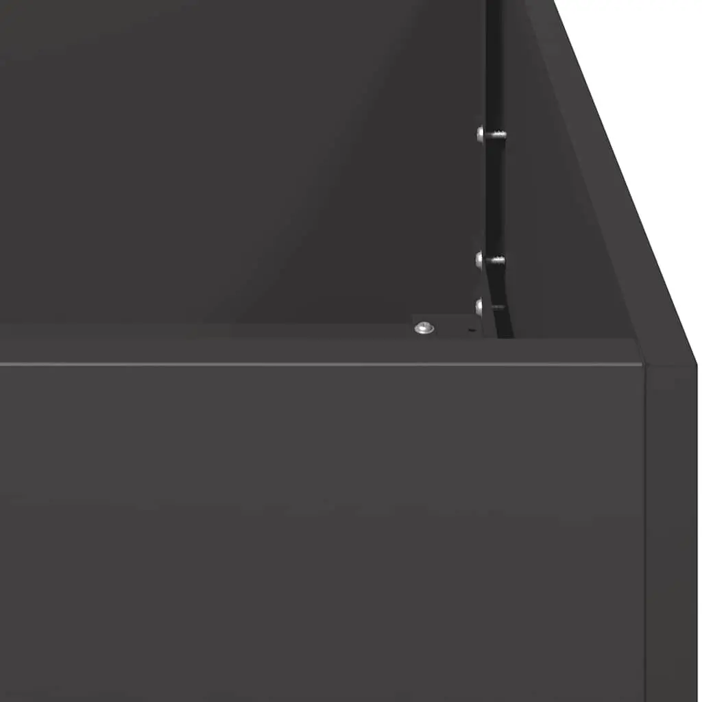 Raised Garden Planter Box Cold-rolled Steel 360cm Black Outdoor Flower Bed Patio