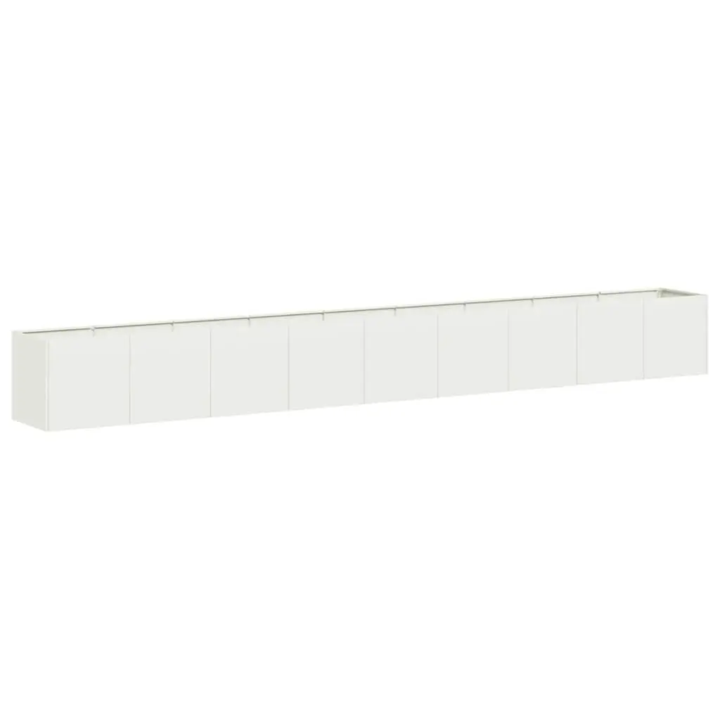 Cold-rolled Steel Planter White 360x40x40 cm Raised Garden Bed Flower Box